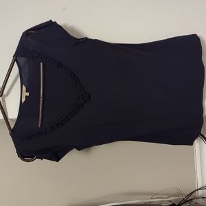 RW&CO. Black Embellished V-neck T-shirt